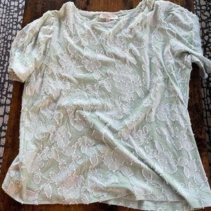 Light green short sleeve blouse